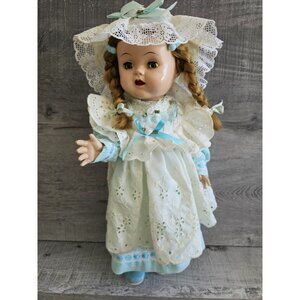 Vintage Eegee Doll Co Hard Plastic Sleep Eyes 18" Tall Straight  Legs Girl Doll